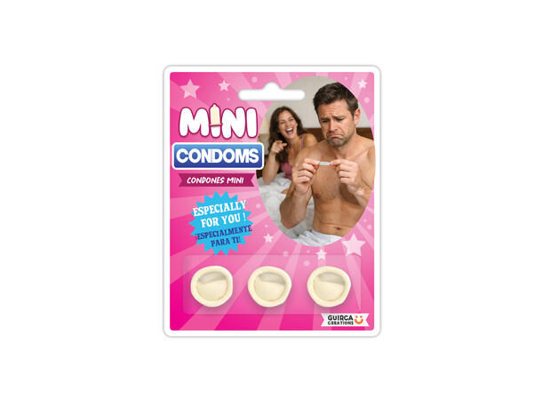 Minikondomer i latex 3 Minikondomer - 6cm 