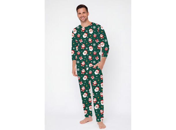 Pysjamas 2 deler - Jul - Grønn 1 Herrepysjamas - Str 54-56 (XL) 