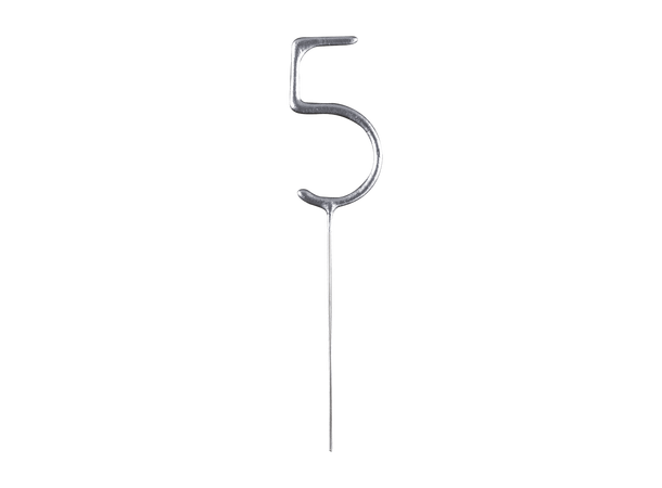 Stjerneskudd - Nummer "5" - Sølv 10 stjerneskudd - 16cm 