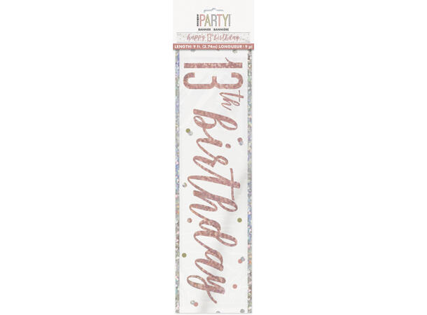 Rosegull Glitz - #13 1 Foliebanner - 2,9m