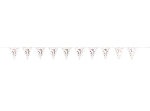 Rosegull Glitz - #21 1 Flaggbanner i plast - 2,9m