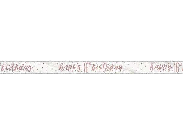 Rosegull Glitz - #16 1 Foliebanner - 2,9m