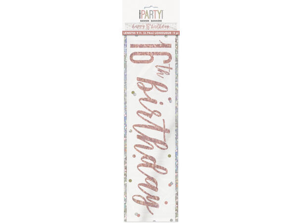Rosegull Glitz - #16 1 Foliebanner - 2,9m