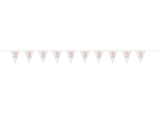 Rosegull Glitz - #30 1 Flaggbanner i plast - 2,9m