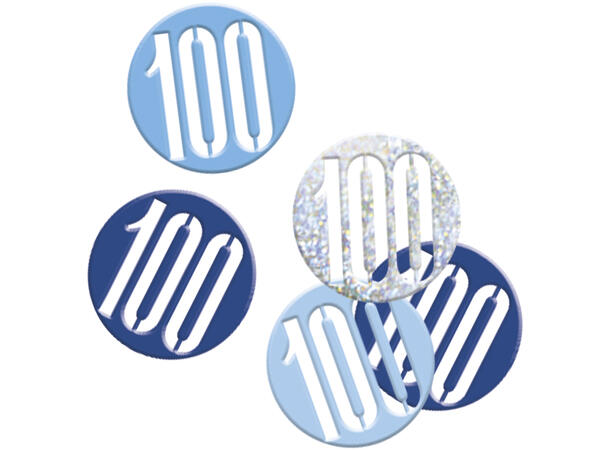 Blå & Sølv Glitz - #100 1 Pose Bordkonfetti - 15g