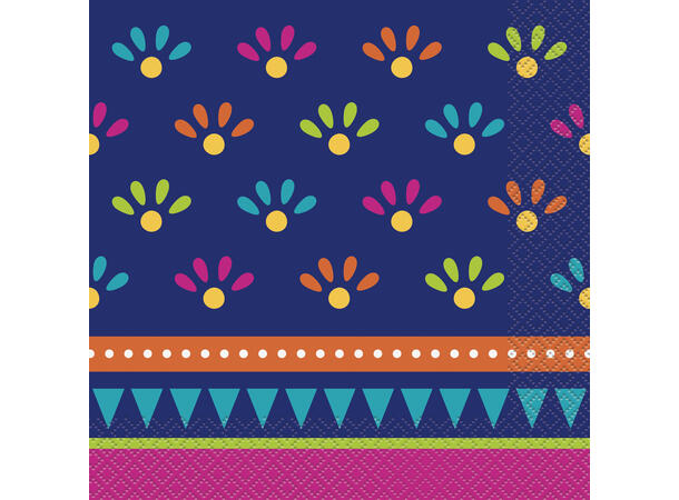 Boho Fiesta 16 Lunchservietter - 33x33cm