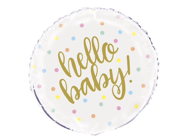 Hello Baby 1 Folieballong  rund - 46cm(18")