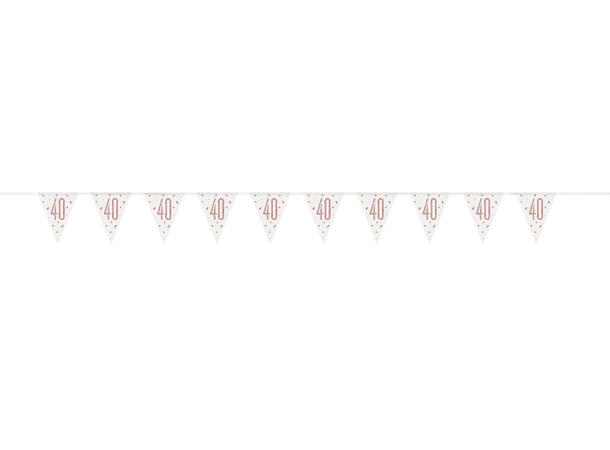 Rosegull Glitz - #40 1 Flaggbanner i plast - 2,9m