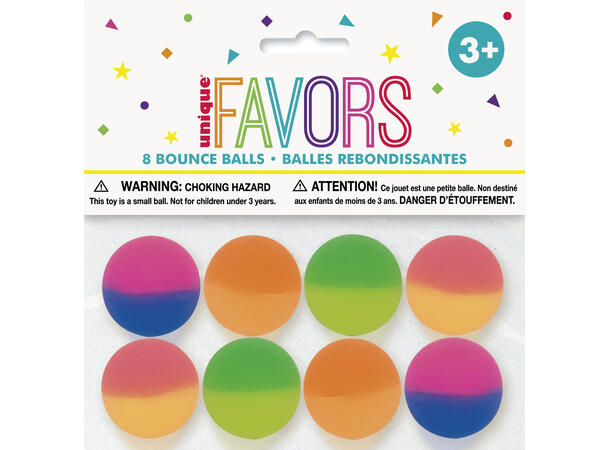 Sprettballer - To Farger 8 Festleker - 3,5cm