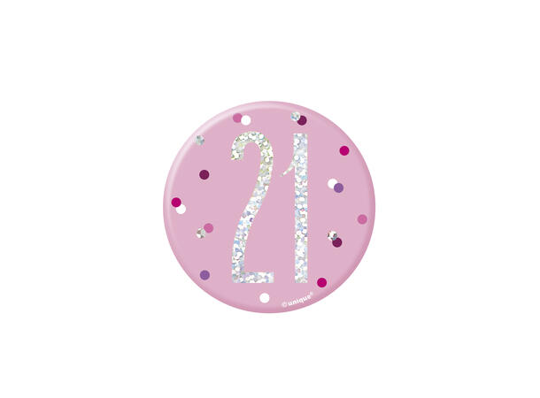 Rosa & Sølv Glitz - #21 1 merke - 7,5cm
