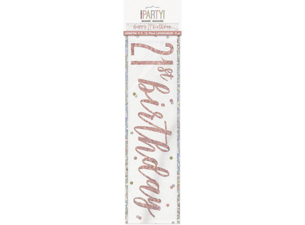 Rosegull Glitz - #21 1 Foliebanner - 2,9m