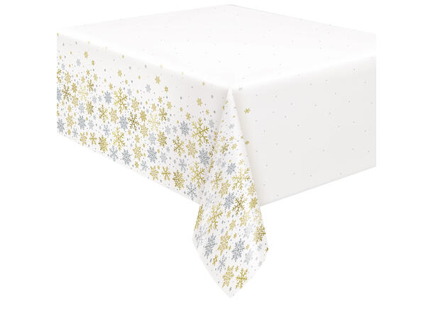 Snøfnugg - Sølv 1 Plastikkduk firkantet - 137x214cm 