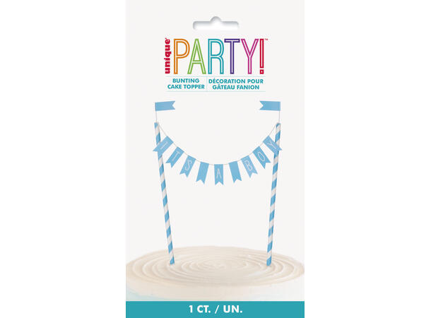 Blue Hearts Baby Shower - 'It’s a Boy' 1 Kaketopp i plast