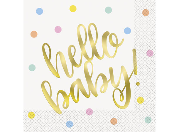 Hello Baby 16 Lunchservietter - 33x33cm