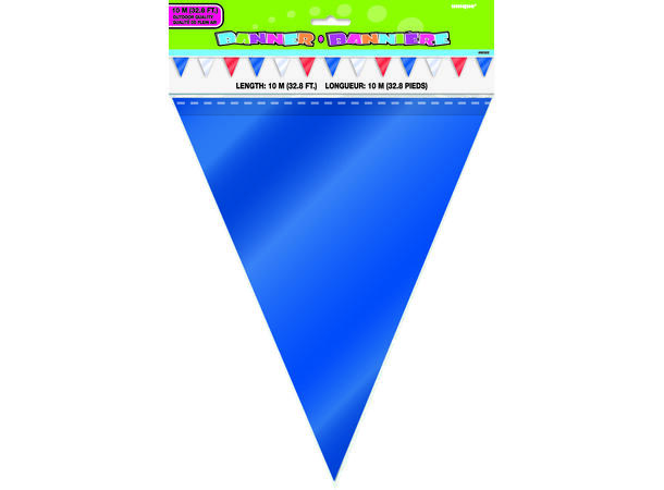 Flaggbanner - Rød, Hvit og Blå - Lang 1 Flaggbanner i plast - 10m