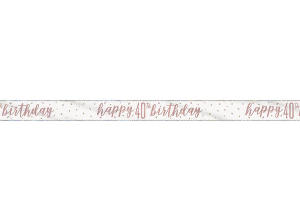 Rosegull Glitz - #40 1 Foliebanner - 2,9m
