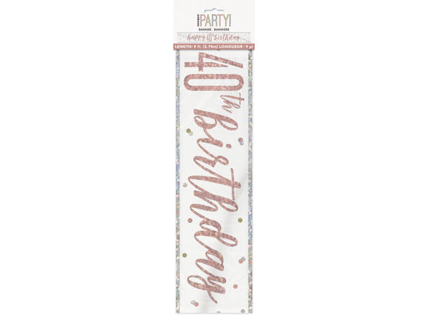Rosegull Glitz - #40 1 Foliebanner - 2,9m