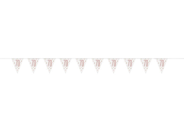 Rosegull Glitz - #70 1 Flaggbanner i plast - 2,9m