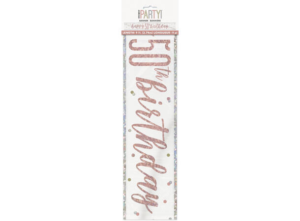 Rosegull Glitz - #50 1 Foliebanner - 2,9m