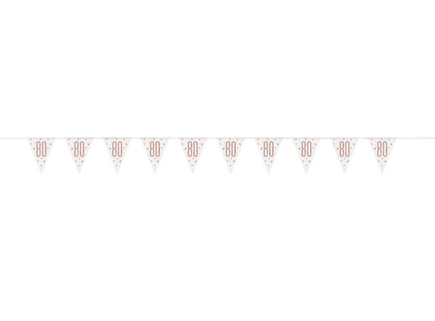 Rosegull Glitz - #80 1 Flaggbanner i plast - 2,9m