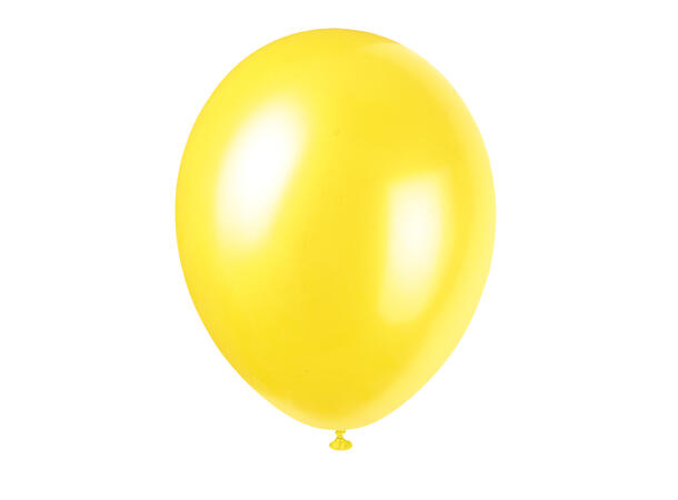 Ensfarget Premium Perlemor - Gul 8 Gummiballonger - 30cm (12")