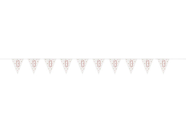 Rosegull Glitz - #13 1 Flaggbanner i plast - 2,9m