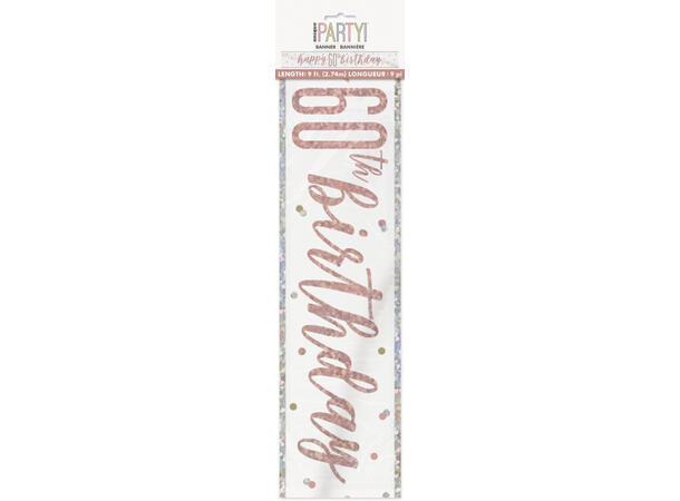 Rosegull Glitz - #60 1 Foliebanner - 2,9m