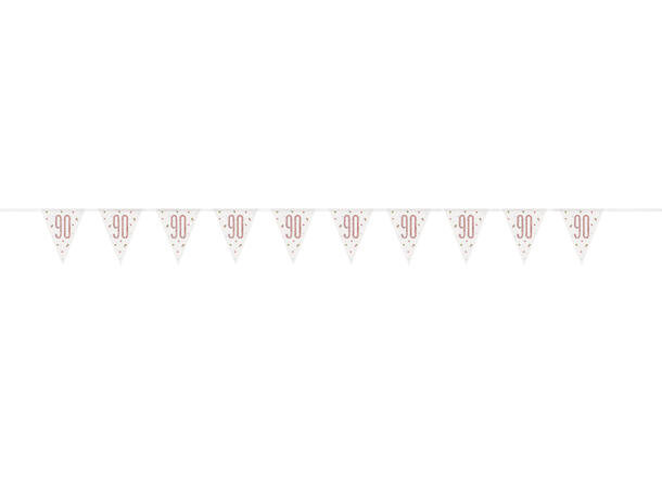 Rosegull Glitz - #90 1 Flaggbanner i plast - 2,9m