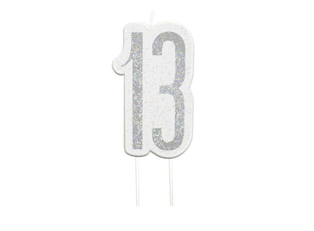 Sort & Sølv Glitz - Glitter - #13 1 Kakelys på pinne