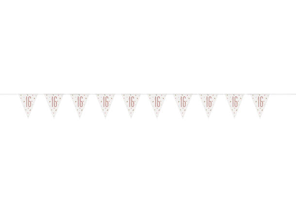 Rosegull Glitz - #16 1 Flaggbanner i plast - 2,9m