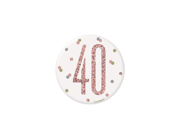 Rosegull Glitz - #40 1 merke - 7,5cm