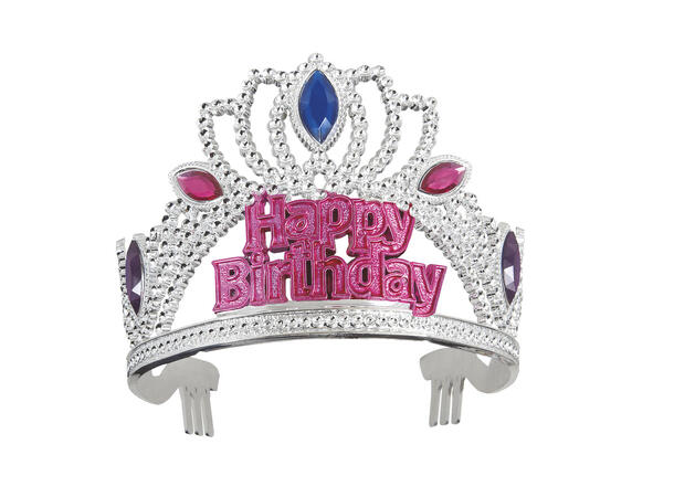 Edelsten - Happy Birthday 1 Tiara i plast - Onesize