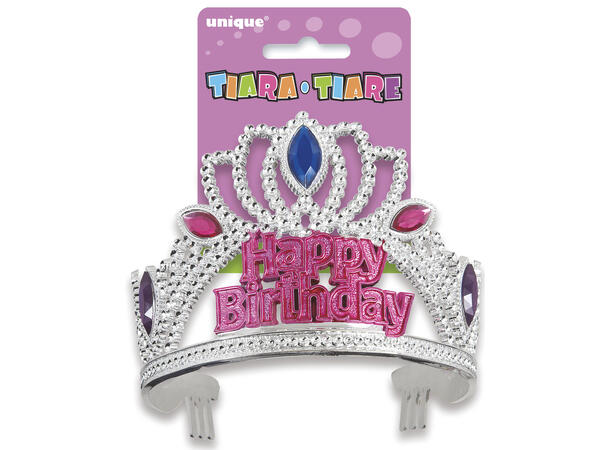 Edelsten - Happy Birthday 1 Tiara i plast - Onesize