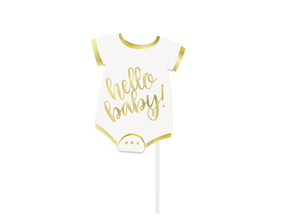 Hello Baby 10 Photoprops i papir på pinne