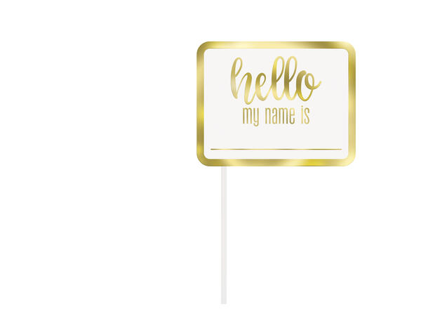 Hello Baby 10 Photoprops i papir på pinne