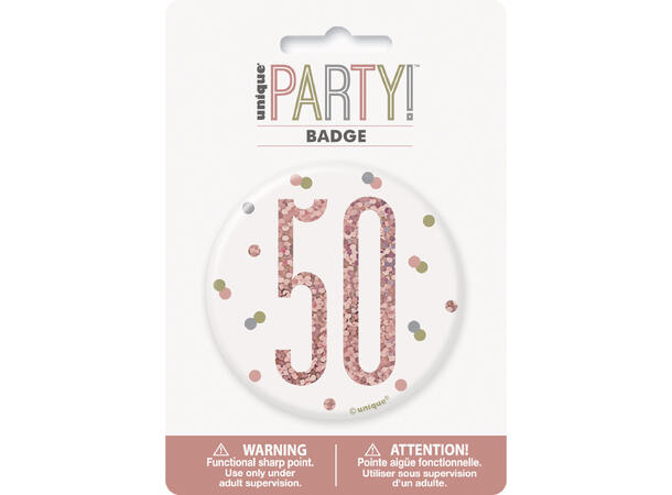 Rosegull Glitz - #50 1 merke - 7,5cm