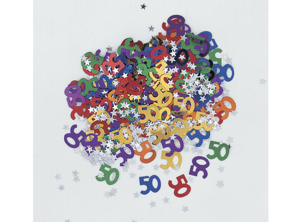 Happy 50th Birthday 1 Pose bordkonfetti folie - 15g