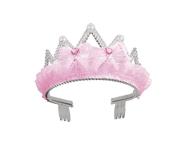 Tiara - Sløyfer og Bånd - Rosa 1 Tiara i plast - Onesize
