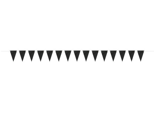Flaggbanner sort med kritt 1 Flaggbanner i papir - 2,9m