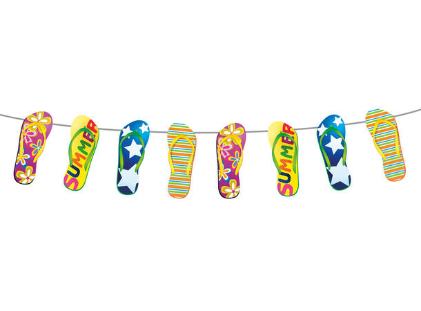 Girlander - Flip Flop 1 Papirgirlander - 10m