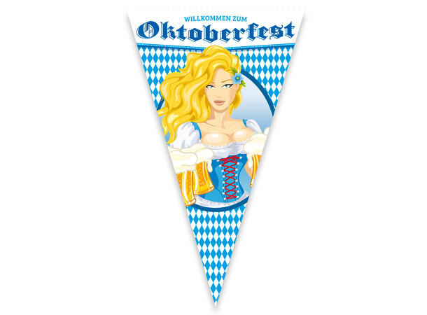 Megaflagg, Ølglass - Oktoberfest 1 Dekorasjonsflagg - 90x150cm