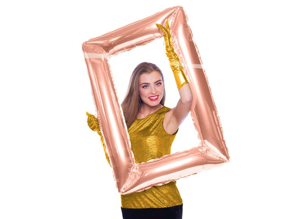 Selfieramme - Rosegull 1 Folieballong - 80x60cm