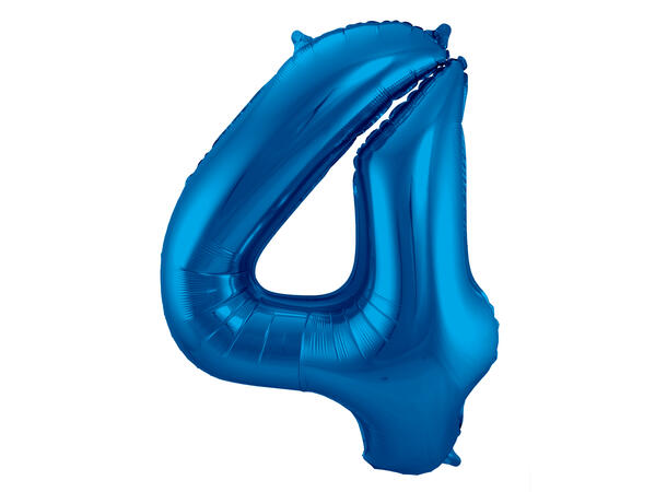 Tallballong - Blå 4 1 Folieballong - 86cm (34")