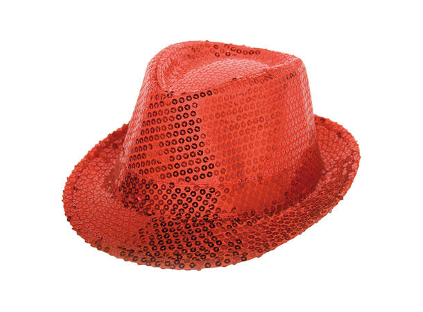 Tribly Hatt Deluxe - Paljetter - Rød 1 Hatt - Onesize