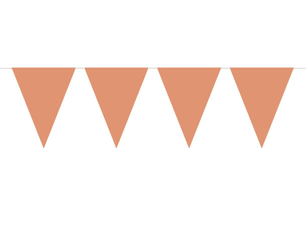 Flaggbanner - Ensfarget Rosegull 1 Flaggbanner i plast - 10m - 29cm høy