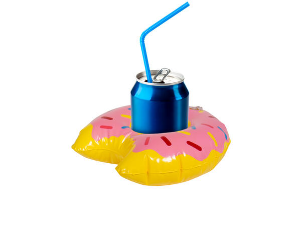 Flytende Drikkeholder - Rosa Donut 1 Oppblåsbar drikkeholder