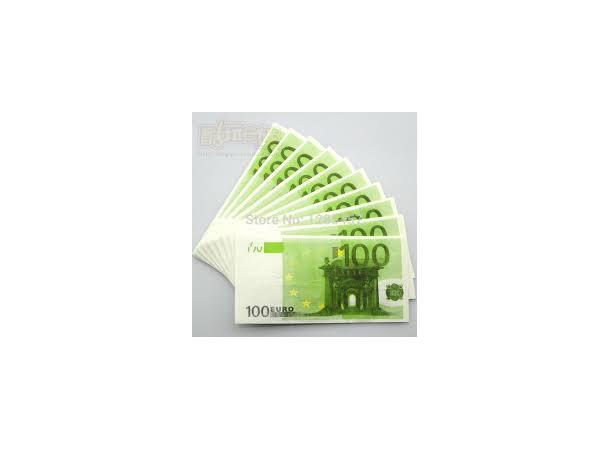 Servietter - 100 Euro 10 Rektangulære servietter