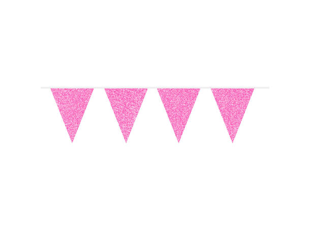 Flaggbanner Glitter - Magenta 1 Flaggbanner ensfarget - 6m