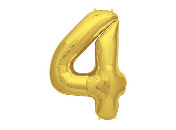 Tallballong - Gull 4 1 Folieballong - 86cm (34")
