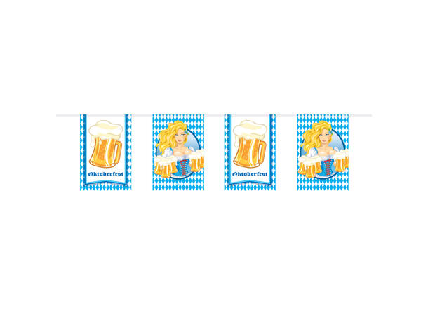 Flaggbanner - Oktoberfest - Ølglass 1 Flaggbanner  Firkantet - 6m